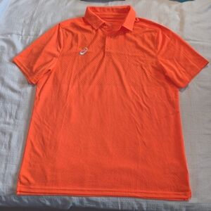 Asics men's Large orange polo shirt, EUC or better